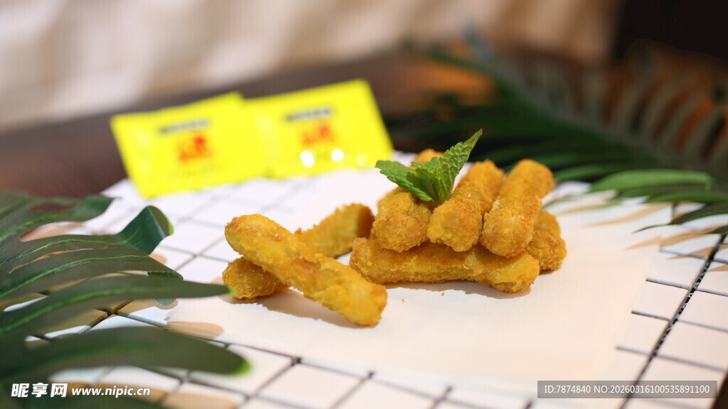 美味炸鸡小吃摆拍展示