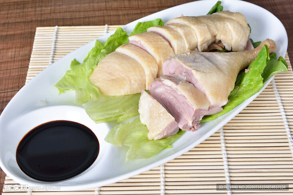 白切鸡肉拼盘配蘸料
