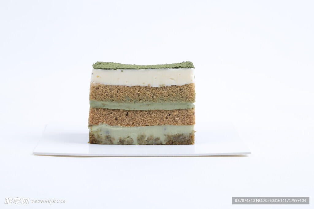 多层彩色蛋糕切片