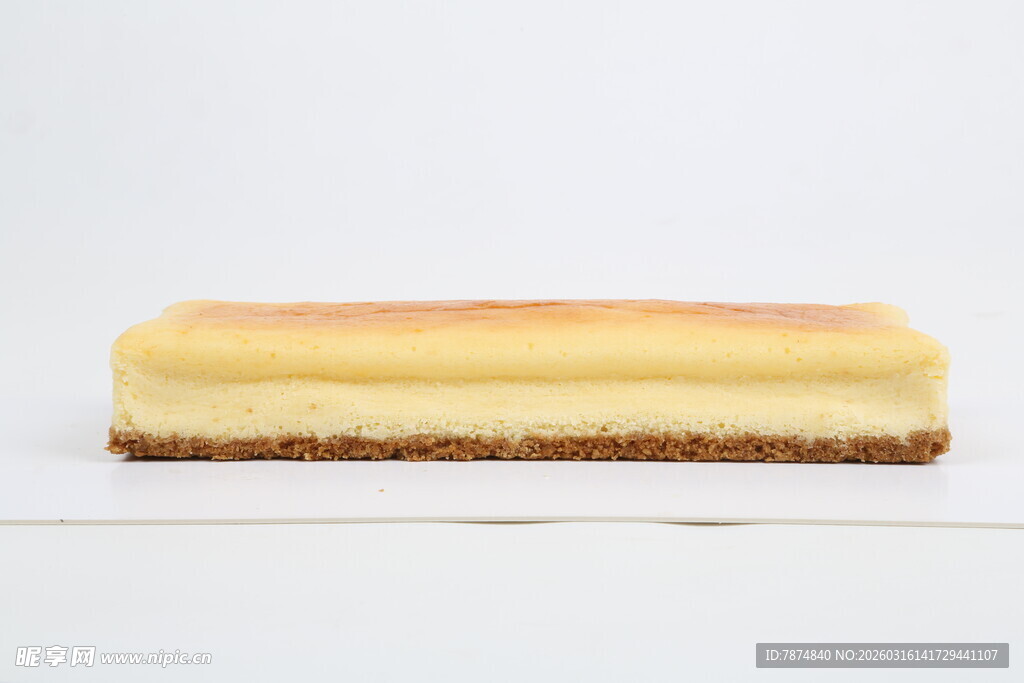 长方形芝士蛋糕特写
