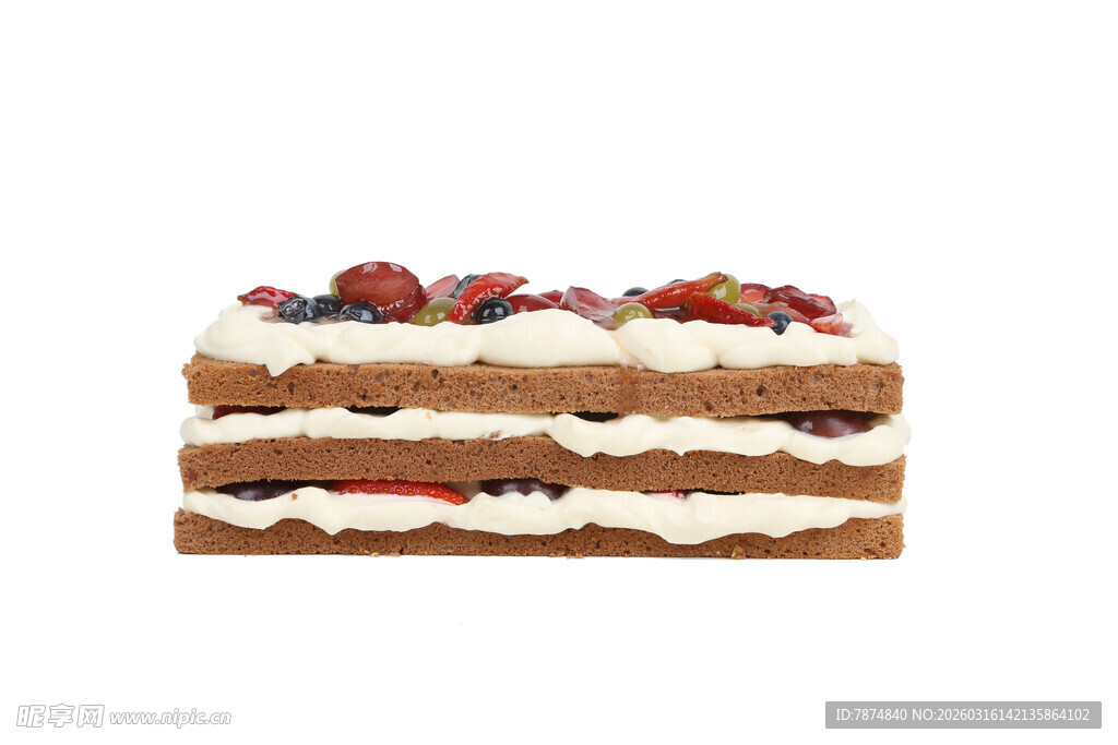 多层水果夹心美味蛋糕