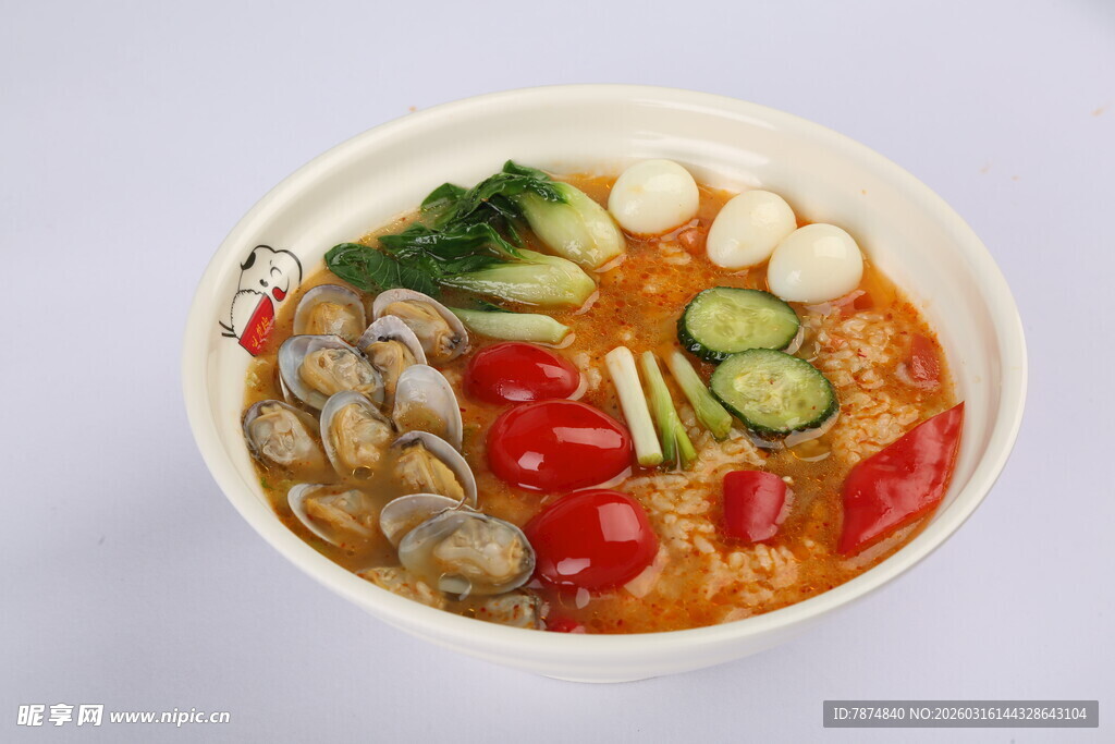 海鲜蔬菜拉面碗