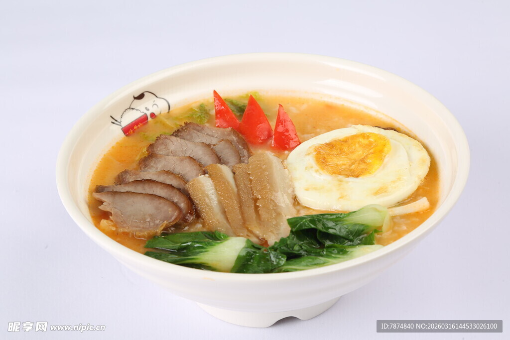 日式豚骨拉面美食特写