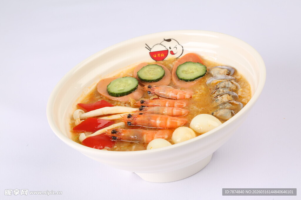 海鲜蔬菜风味汤面