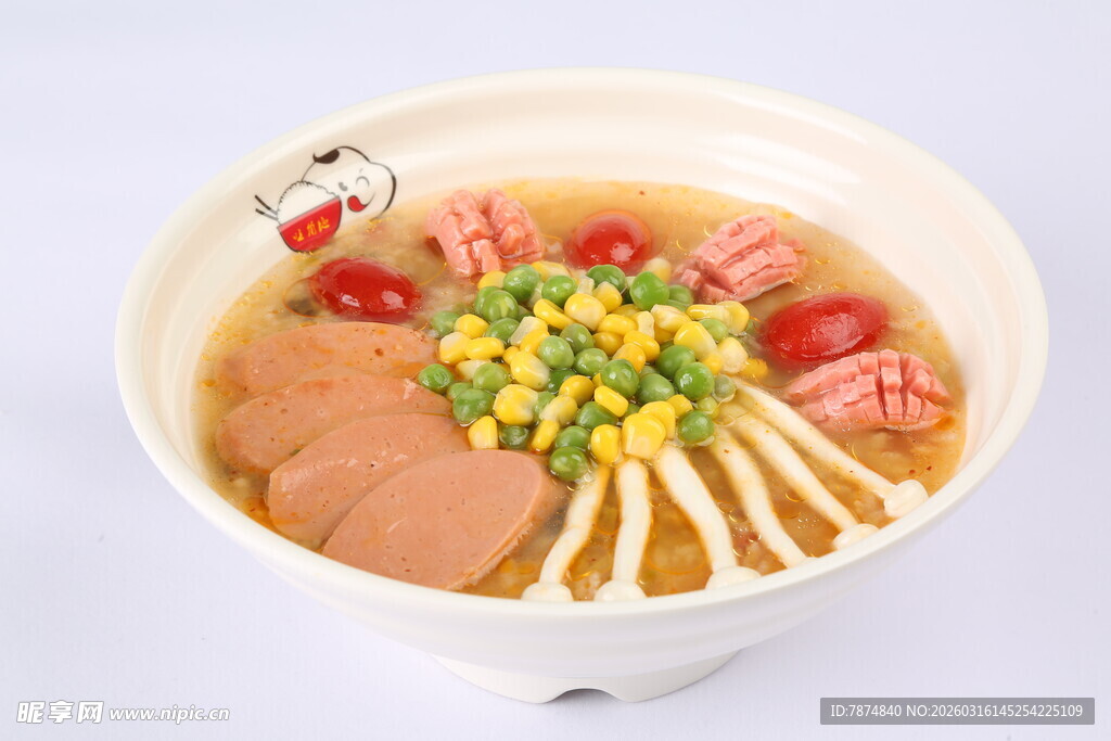 美味火腿玉米乌冬面