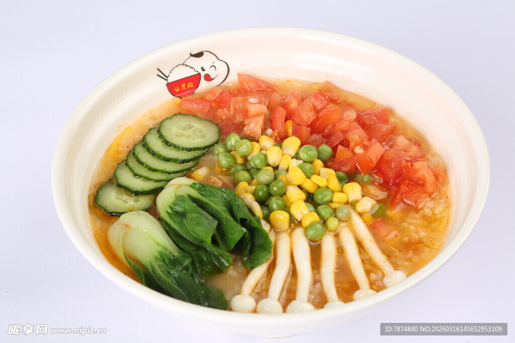 美味蔬菜面条汤