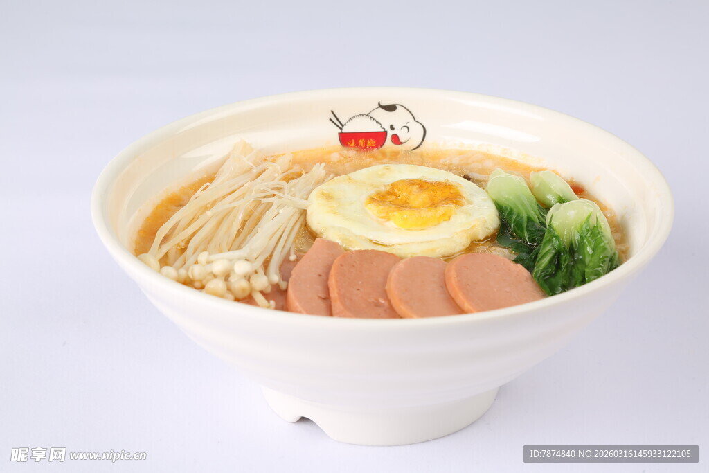 日式豚骨拉面美食特写