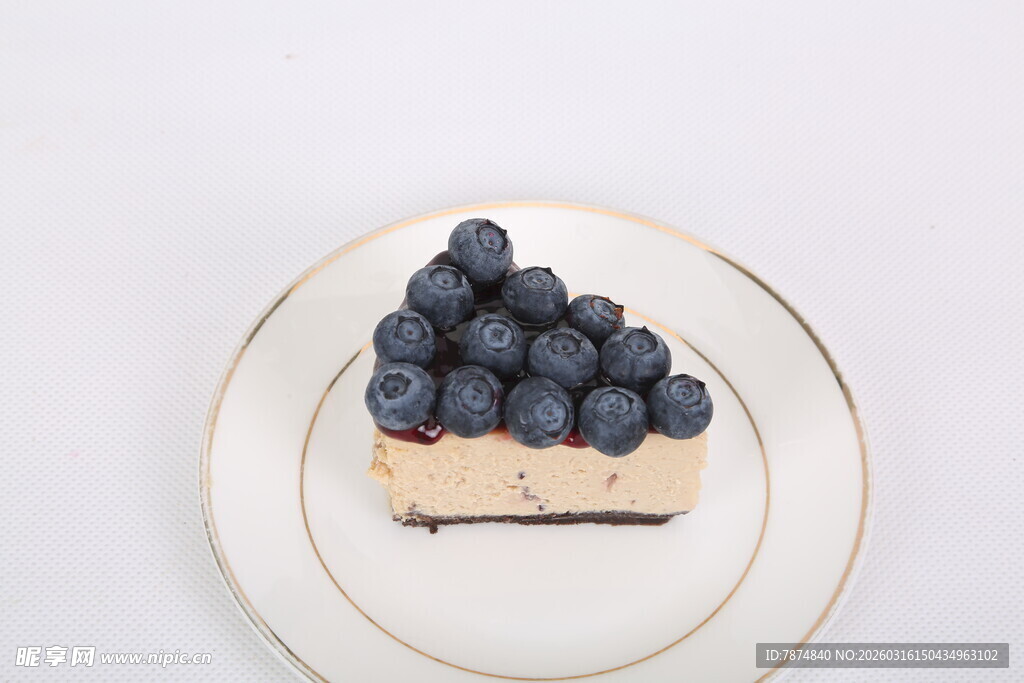蓝莓芝士蛋糕摆拍