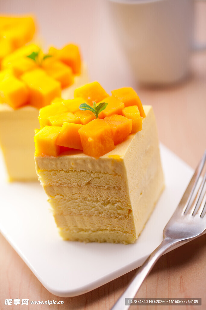 芒果芝士蛋糕 美味诱人