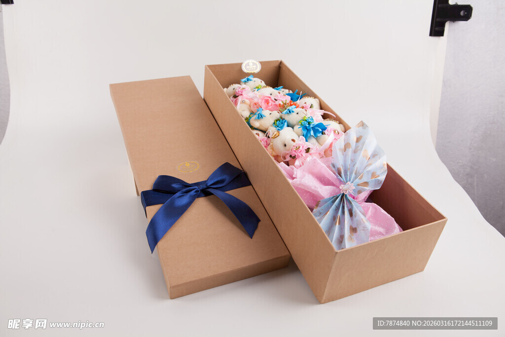 工艺品精美礼盒装多彩花束