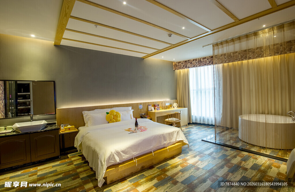 豪华舒适的酒店客房空间