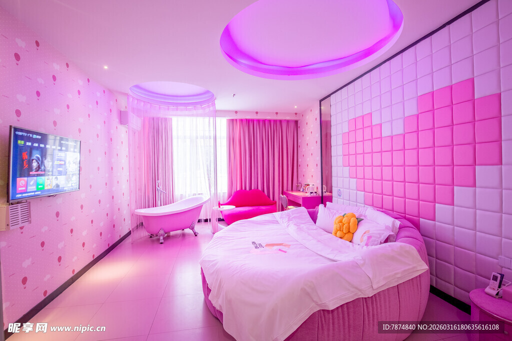 梦幻粉色系公主风卧室