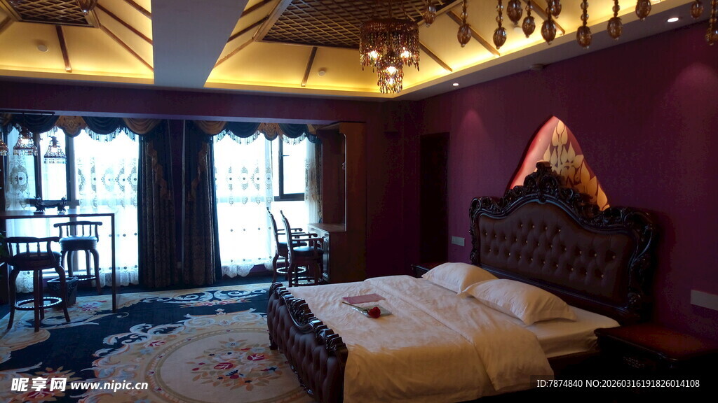 豪华温馨卧室室内场景