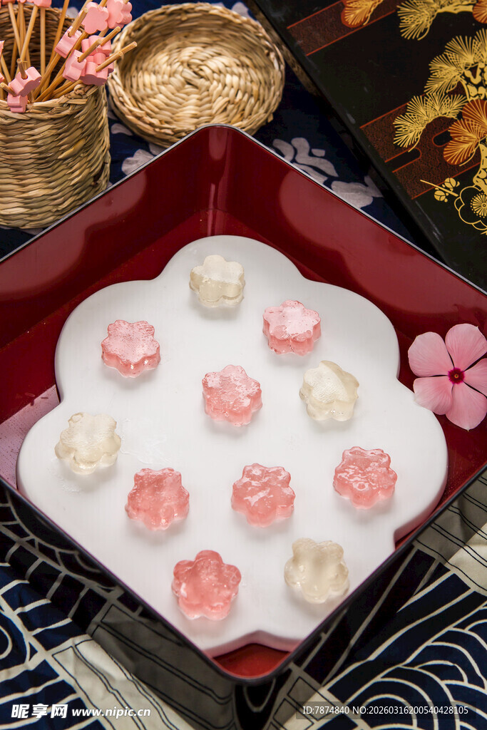 精致日式和果子糕点