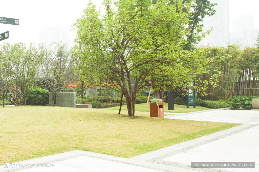 城市中的静谧绿化空间