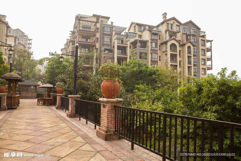 欧式风格花园洋房景观