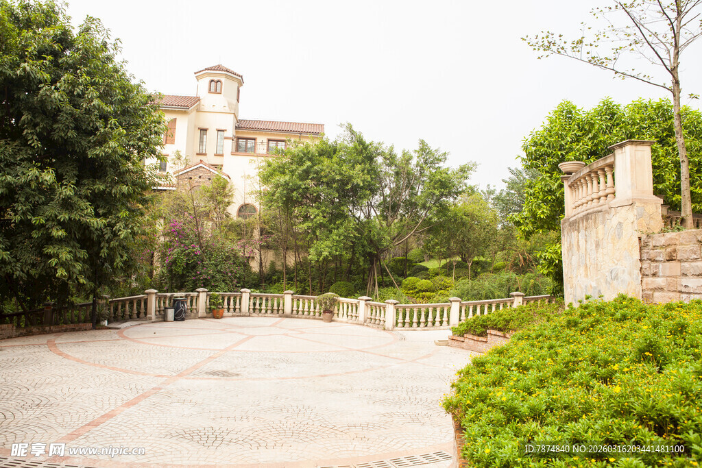 欧式园林景观别墅外景