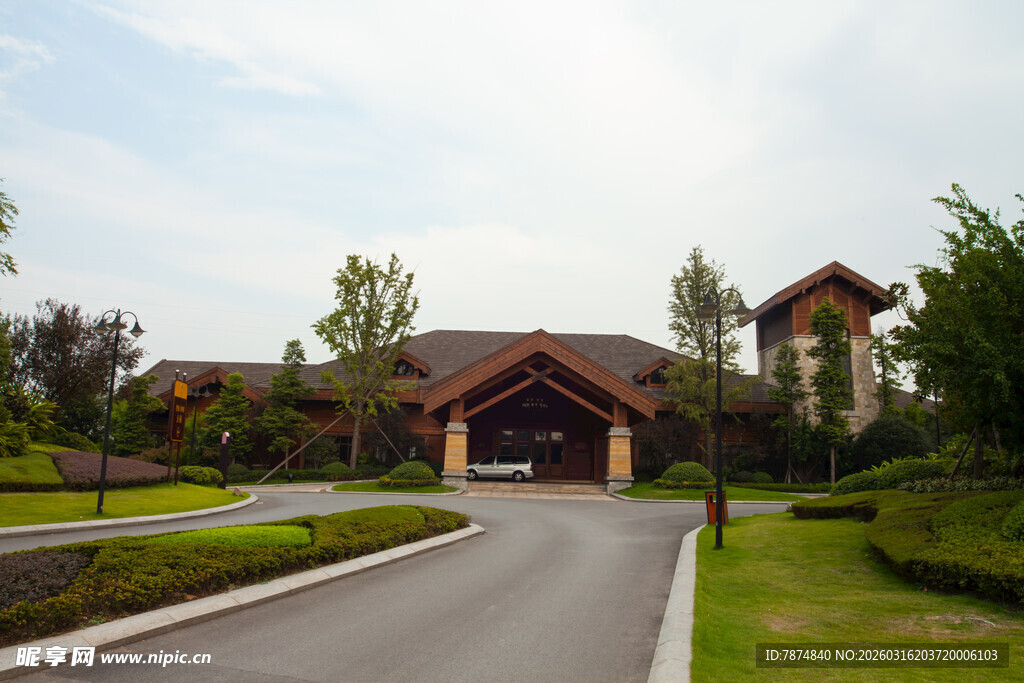 优雅别致的庭院建筑风景