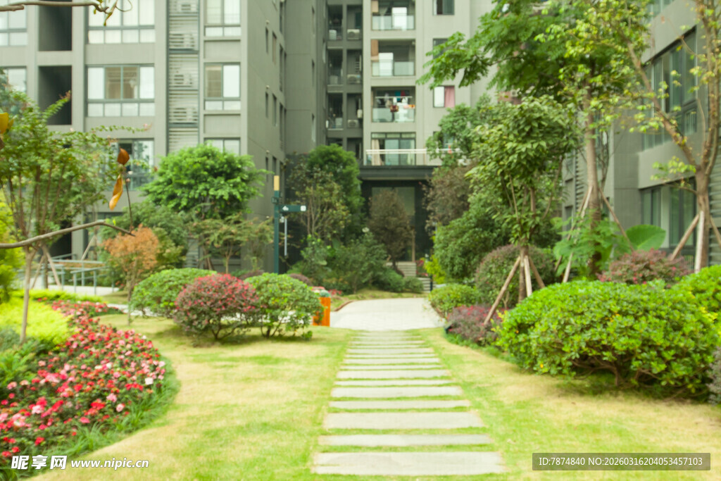 小区花园景观小径