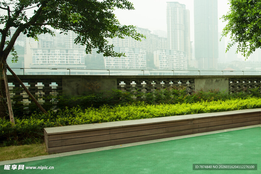 城市中的绿意休闲空间