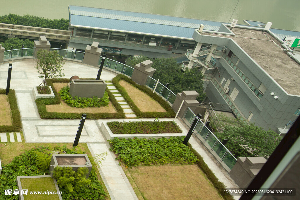 屋顶花园景观俯瞰