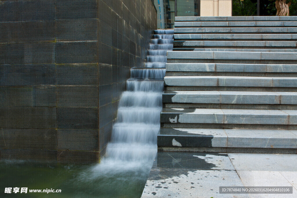 石阶流水景观