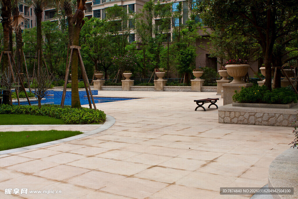 小区优美休闲庭院景观