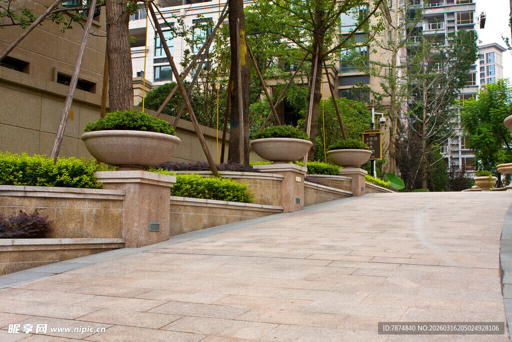 小区精致景观步道