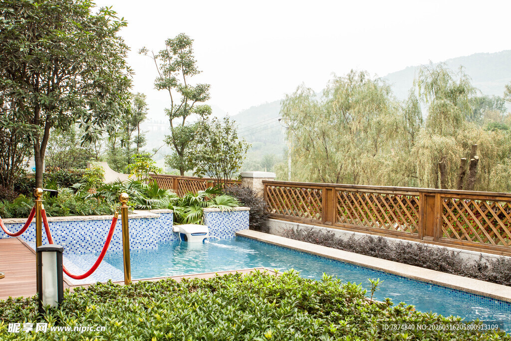 优雅庭院泳池景观