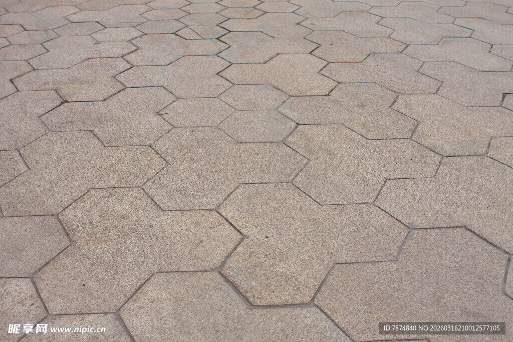 六边形拼接地面纹理
