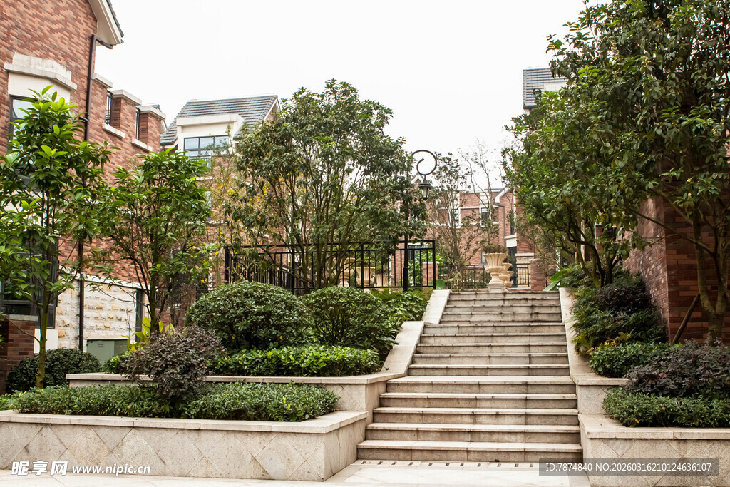 优雅庭院阶梯景观