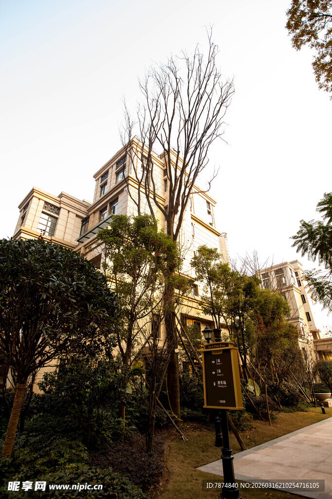 小区优美绿化景观