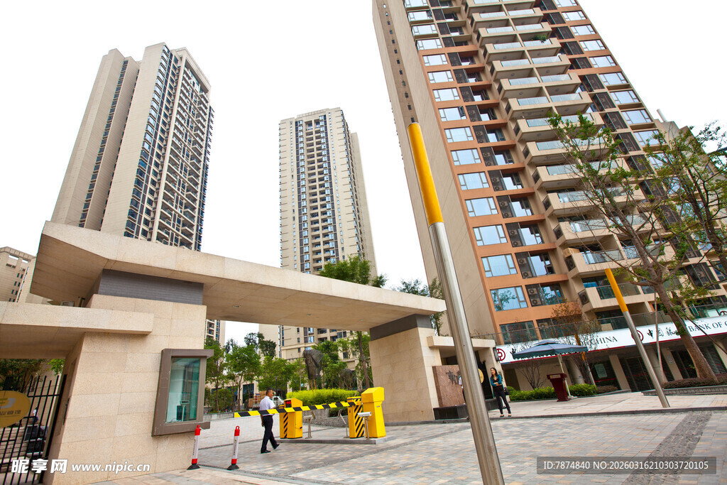 现代都市小区入口景观