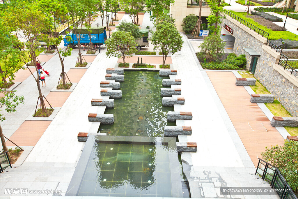 城市景观中的精致水景