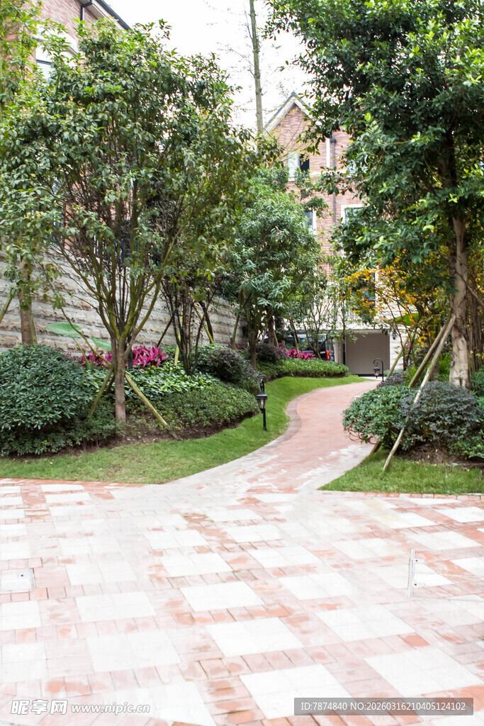 小区花园小径景观