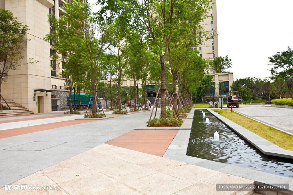 现代小区景观休闲步道