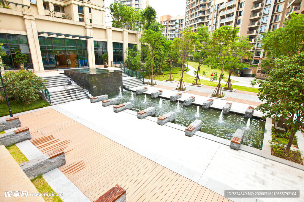 现代小区景观休闲区域