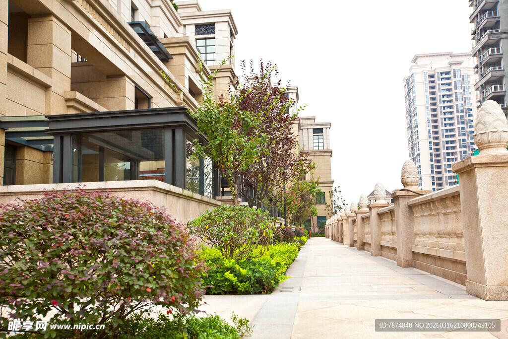 高端小区精致景观步道