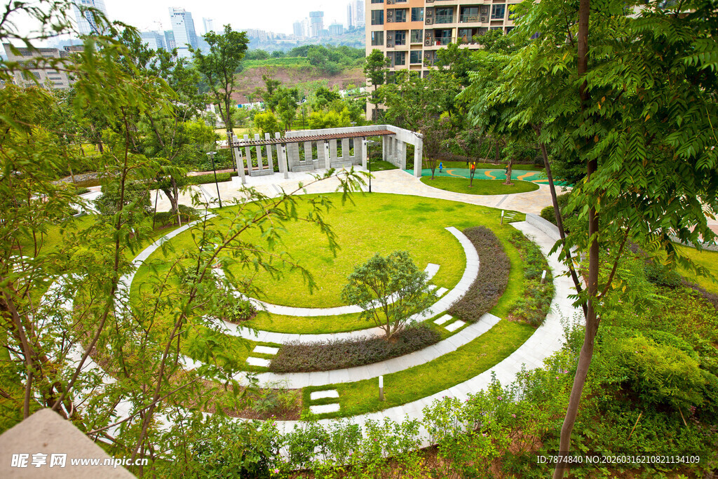 环形绿地景观设计