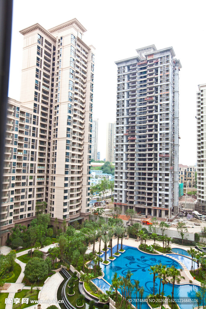 高端住宅区景观俯瞰