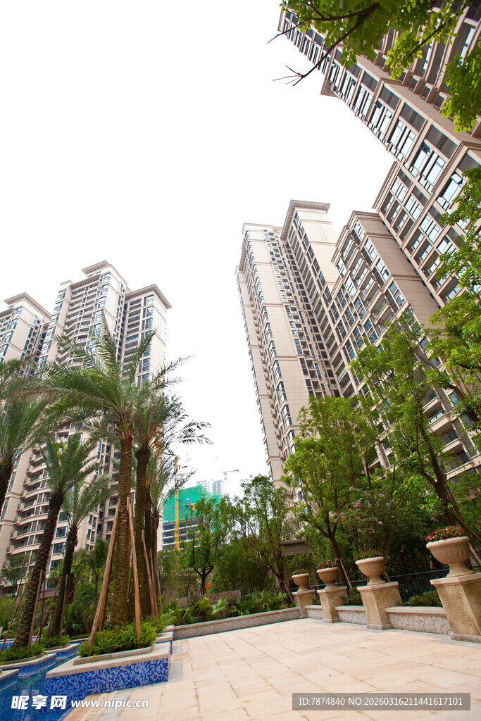 现代高层住宅区景观