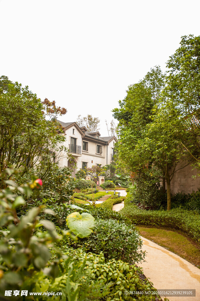 中式园林小径景观