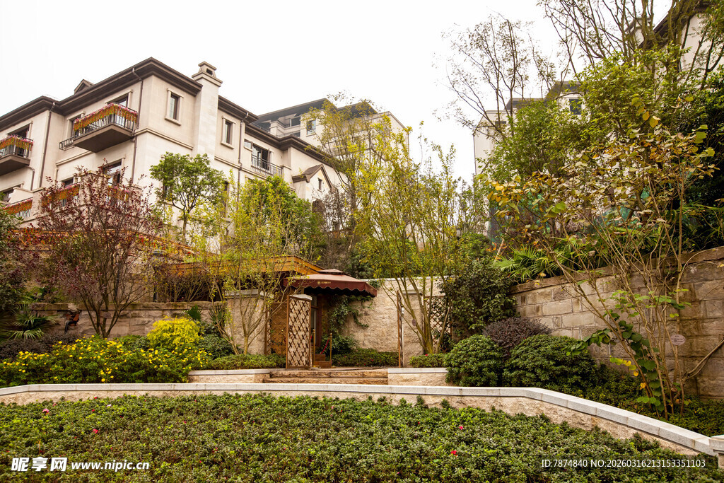 优雅别墅庭院景观