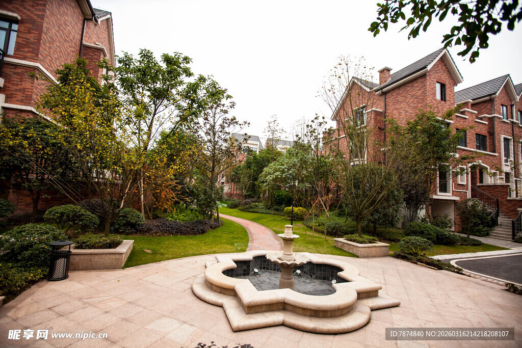 优雅庭院景观喷泉设计