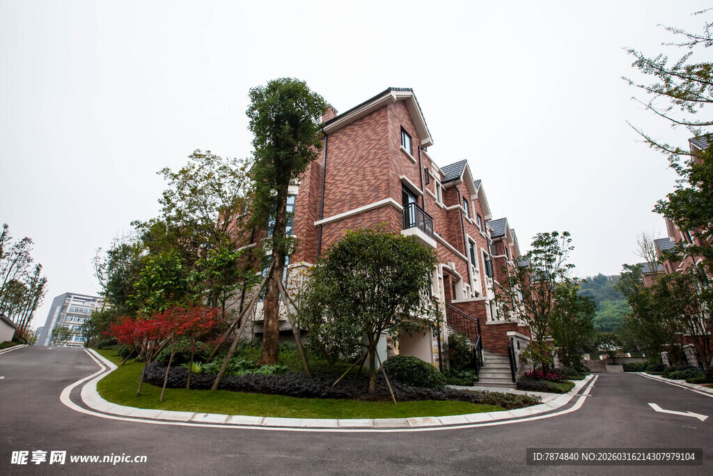 欧式风格别墅 周边绿意环绕