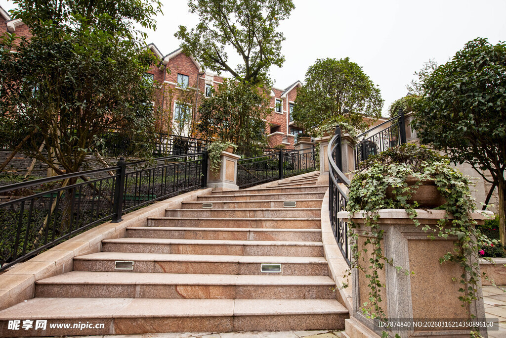 优雅户外石阶景观