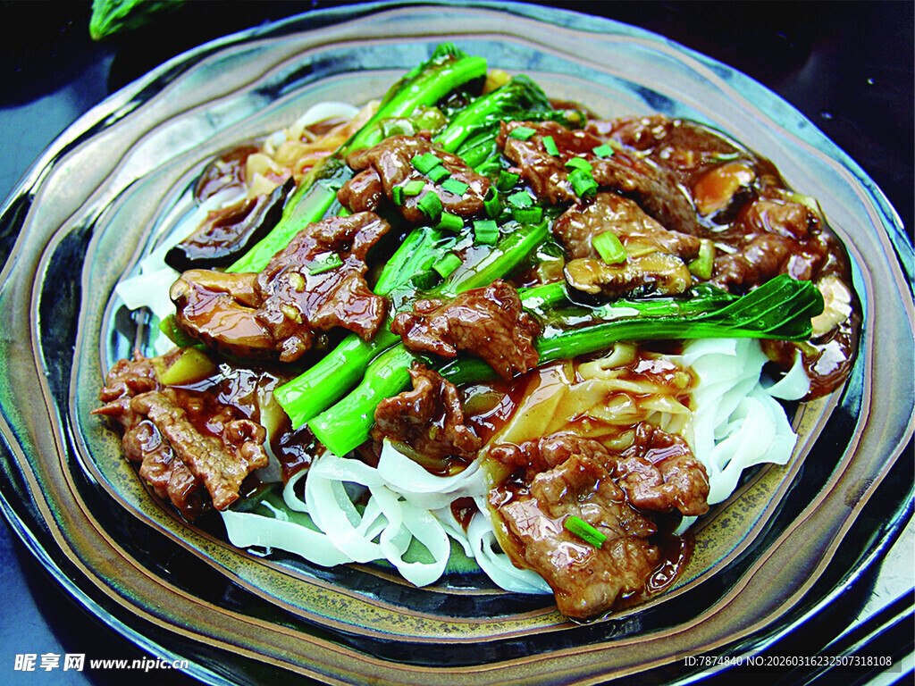 美味炒牛肉配青菜