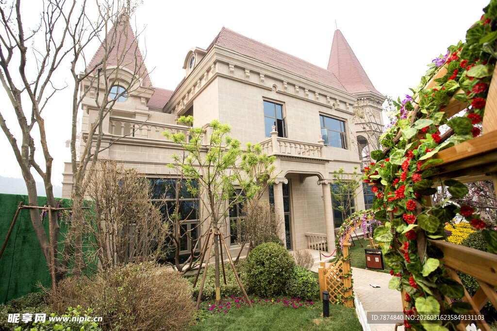 欧式豪华别墅庭院景观