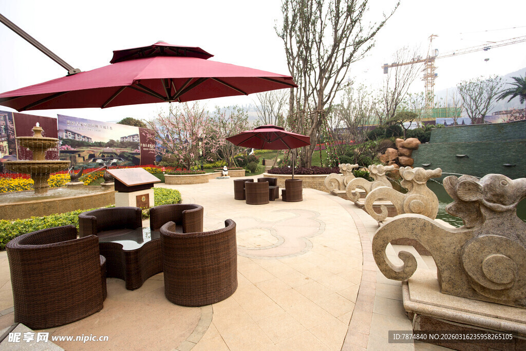 户外休闲区景观布置