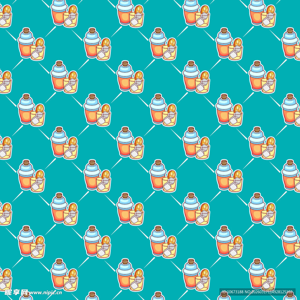 鸡尾酒图案背景